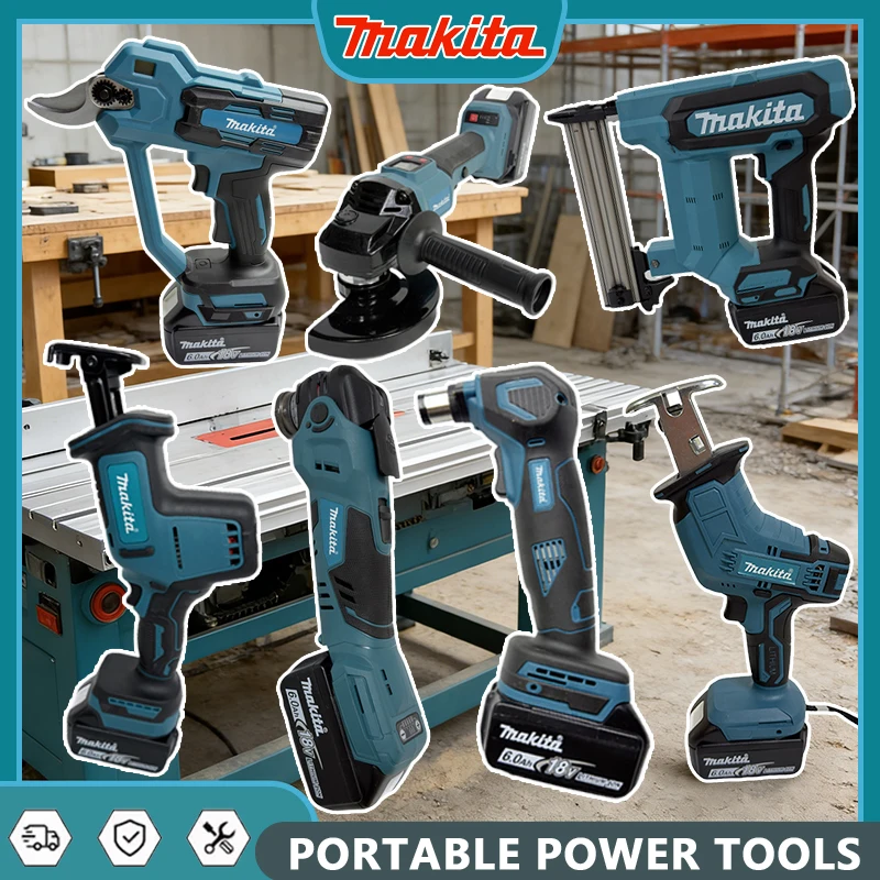 Heat Gun Small - ปืนเป่าลมร้อนไร้สาย Makita ปืนลมร้อนไฟฟ้า เลื่อยไฟฟ้าแบบลูกสูบ เครื่องมือไฟฟ้าพกพาสำหรับงาน DIY