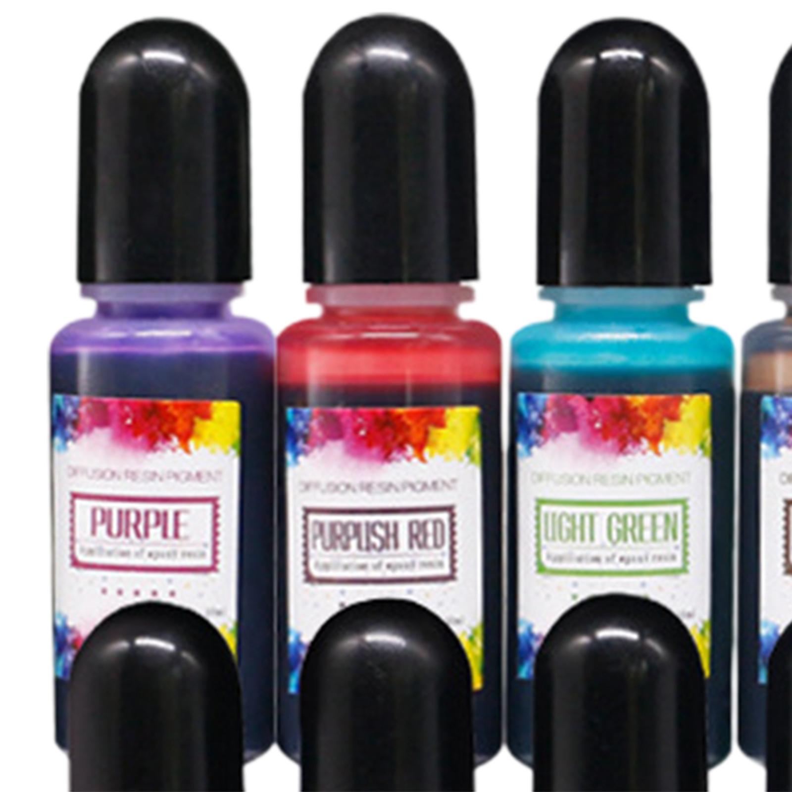 Resin Dye Alcohol - หมึกแอลกอฮอล์ 24 ชิ้น สีผสมเรซิ่นอีพ็อกซี่ สีผสมเหลวเข้มข้น สีแอลกอฮอล์