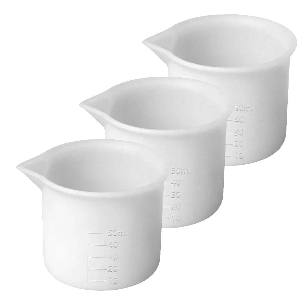 Mixing Cup Silicone - ถ้วยตวงซิลิโคน 3 ชิ้น ขนาด 50 มล.