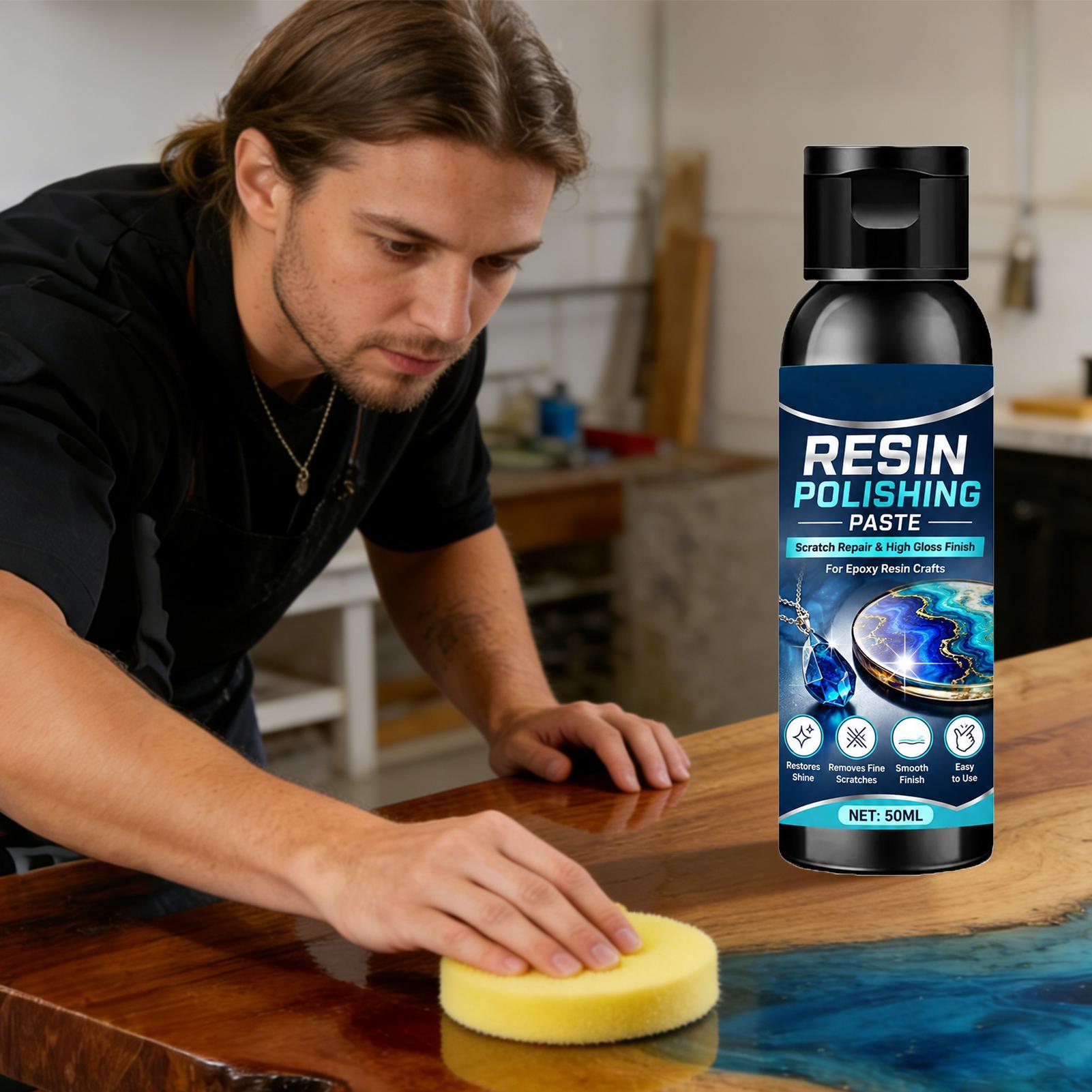 Resin Craft Workshop - น้ำยาขัดเรซิ่น 50 มล. น้ำยาขัดเงาอ่อนโยน ติดทนนาน สำหรับงาน