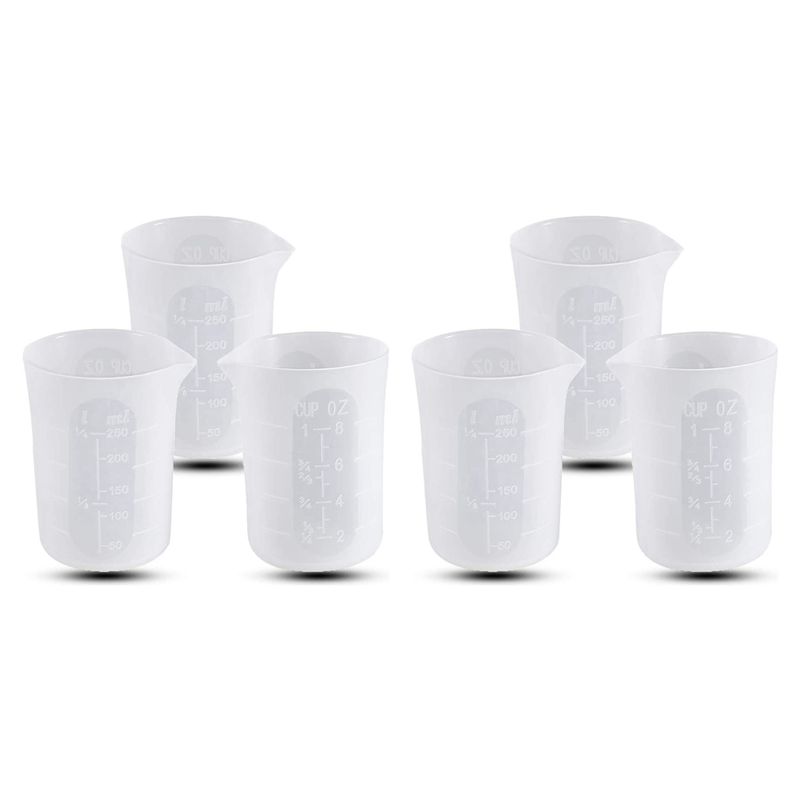 Mixing Cup Silicone - DT19-250 มล. ถ้วยตวงซิลิโคนสำหรับทำเรซิ่น ถ้วยผสมแบบไม่ติดกระทะ ถ้วยตวงขนาดเล็ก 6