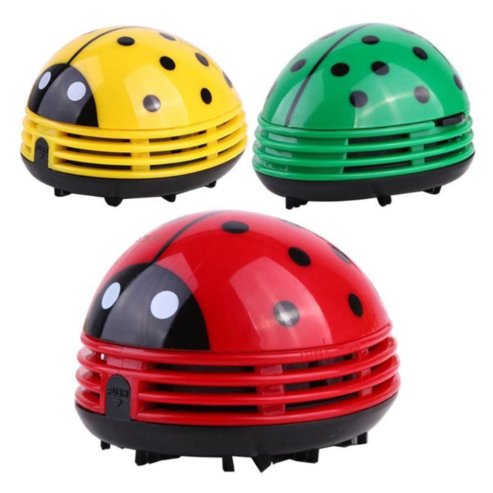 Vacuum Chamber Small - น่ารัก Ladybug เดสก์ท็อปเครื่องดูดฝุ่นฝุ่นสําหรับ Home Office ตารางแปรงทําความสะอาดขนาดเล็กทําความสะอาดคีย์บอร์ด