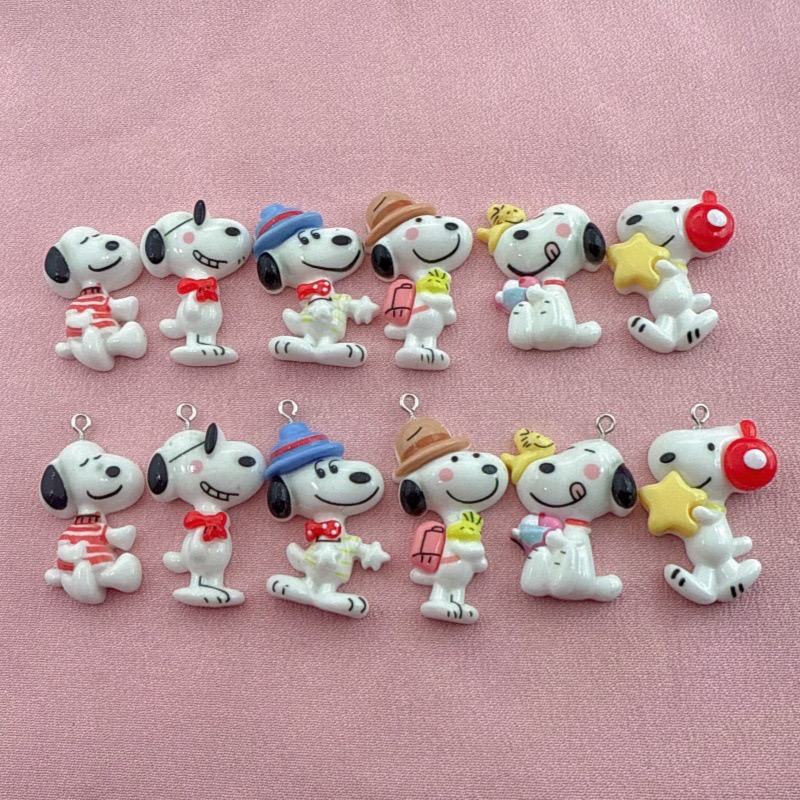 Resin Craft Projects - จี้รูปสุนัขตัวเล็กน่ารักทำจากเรซิ่น 10 ชิ้น สำหรับทำเครื่องประดับ DIY ต่างหู
