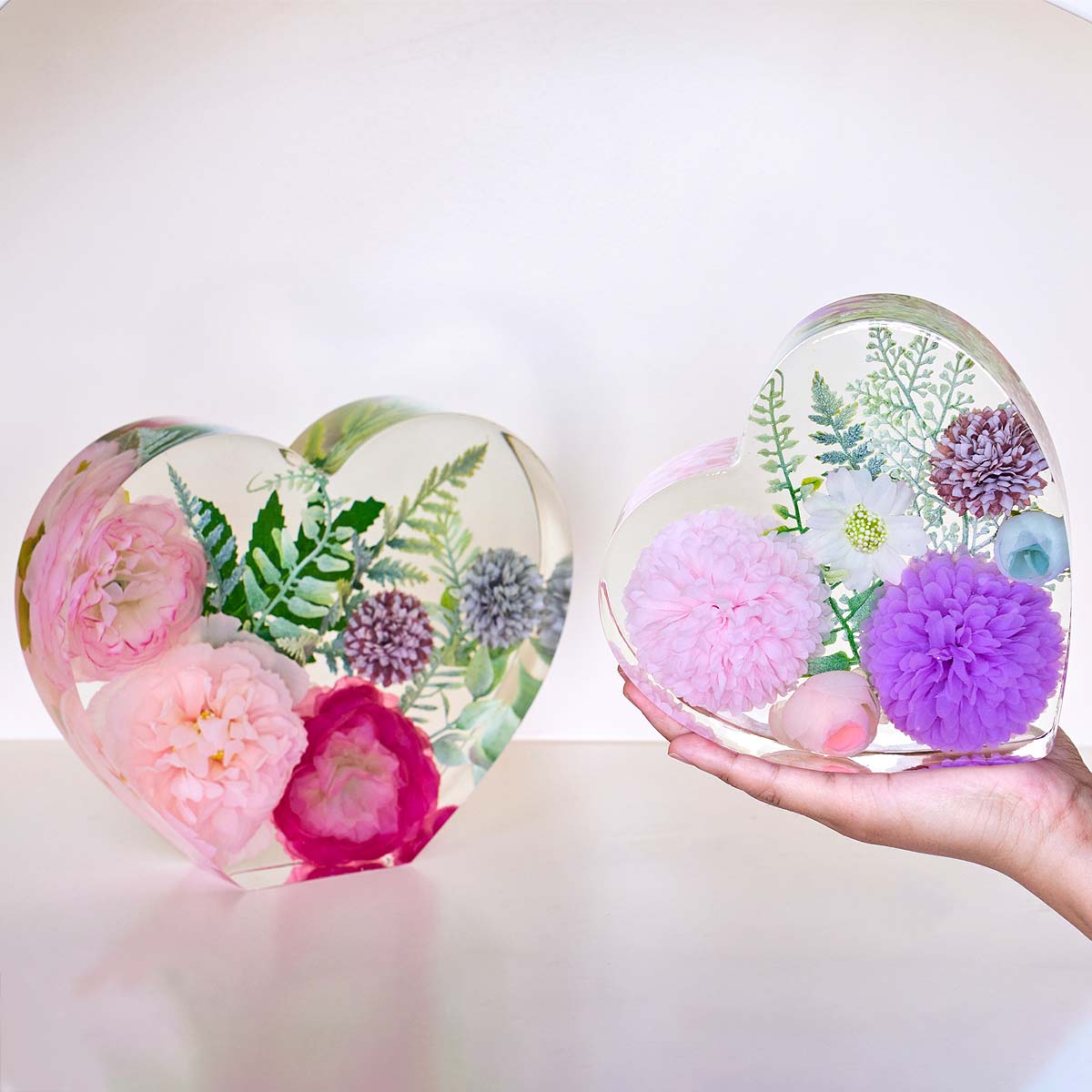 Resin Craft Projects - แม่พิมพ์ซิลิโคนรูปหัวใจหกเหลี่ยมสำหรับทำที่คั่นหนังสือ DIY งานฝีมือเรซิ่นคริสตัลทรงลูกบาศก์ขนาดใหญ่ แม่พิมพ์หล่อเรซิ่นอีพ็อกซี่ ของตกแต่งบ้าน