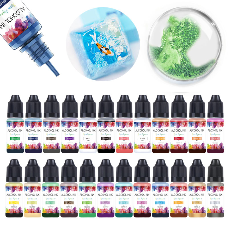Resin Dye Alcohol - 10ml Art หมึกแอลกอฮอล์เรซิ่น Pigment Liquid Colorant