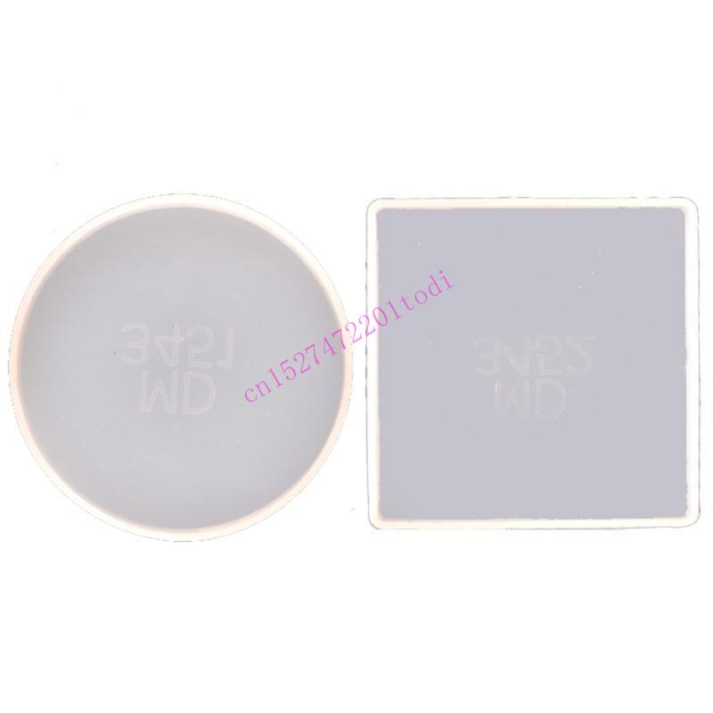 Geode Mold Silicone - 2 ชิ้นรอบสแควร์ แม่พิมพ์เรซินชุด Geode Agate เรซิ่น