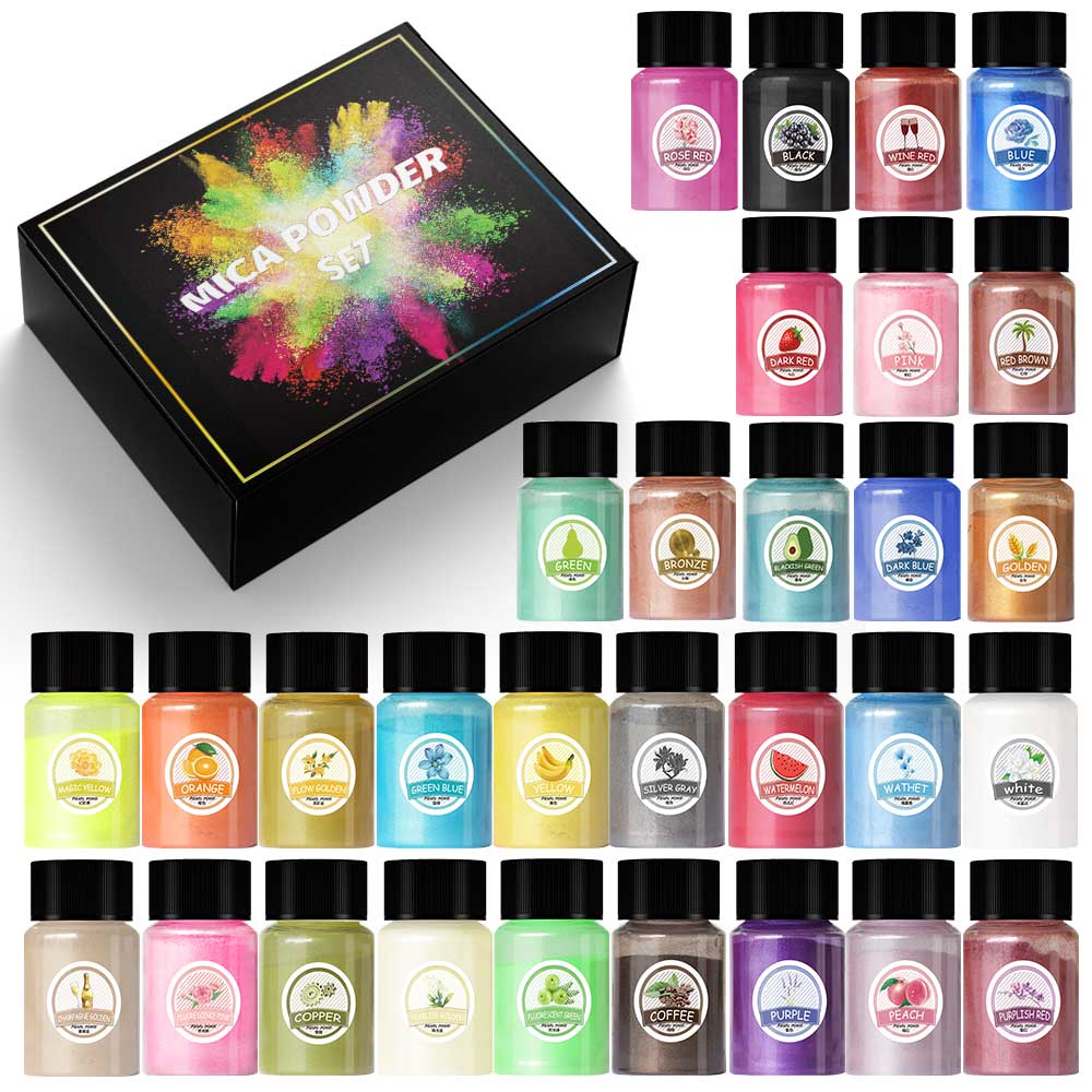 Epoxy Uv Resin Kit - 10ml แป้งไข่มุกอีพ็อกซี่เรซิ่นฟิลเลอร์เม็ดสี DIY เม็ดสีมุกสีย้อมสีทาเล็บเรซิ่นกาวทำเครื่องประดับ