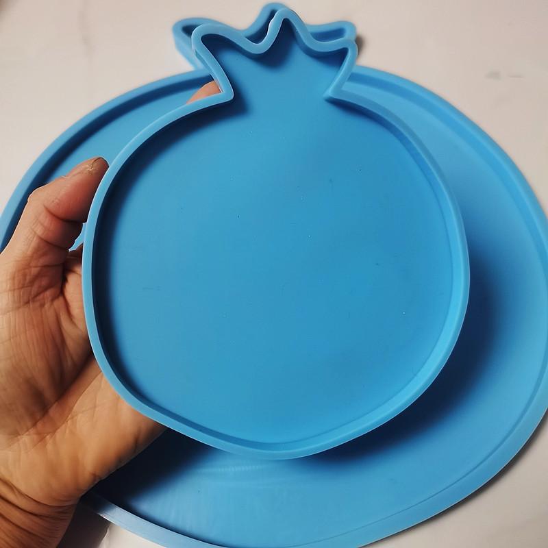 Geode Mold Silicone - แม่พิมพ์เรซิ่นอีพ็อกซี่รูปทรงผลทับทิม แม่พิมพ์ซิลิโคนสำหรับทำแผ่นรองแก้ว ทำมือ งานฝีมือ DIY