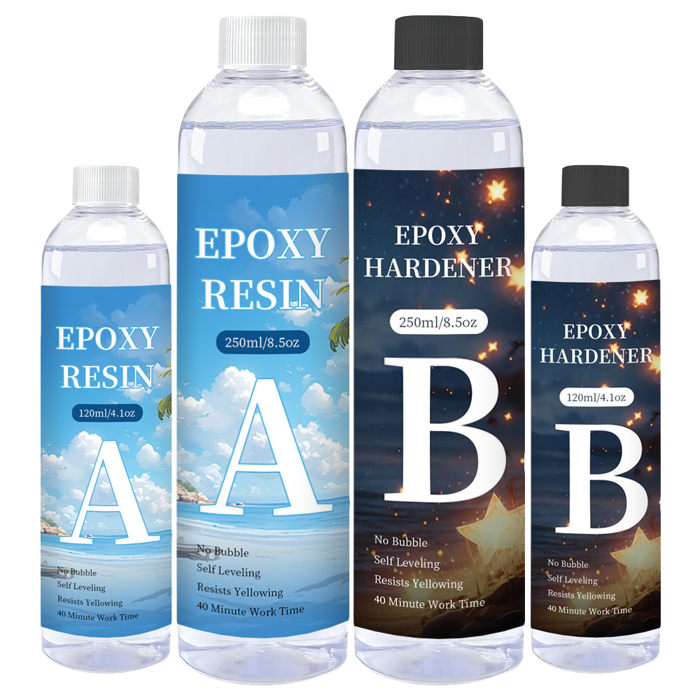 Epoxy Uv Resin Kit - อัตราส่วน 1:1 ความโปร่งใสสูงอีพ็อกซี่เรซิ่น AB กาวชุดสําหรับ DIY