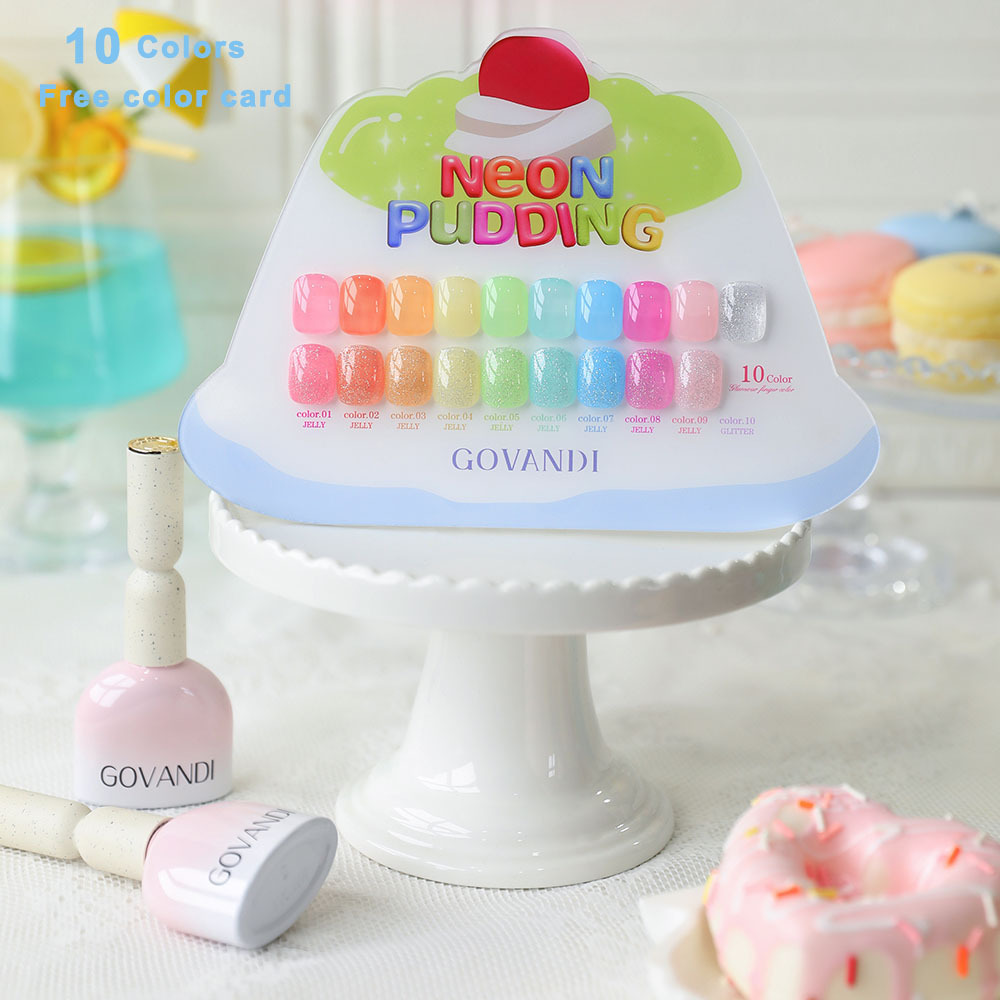 Resin Glitter Pack - ฤดูใบไม้ผลิฤดูร้อน 10pcs Ice Cream GEL เล็บชุด