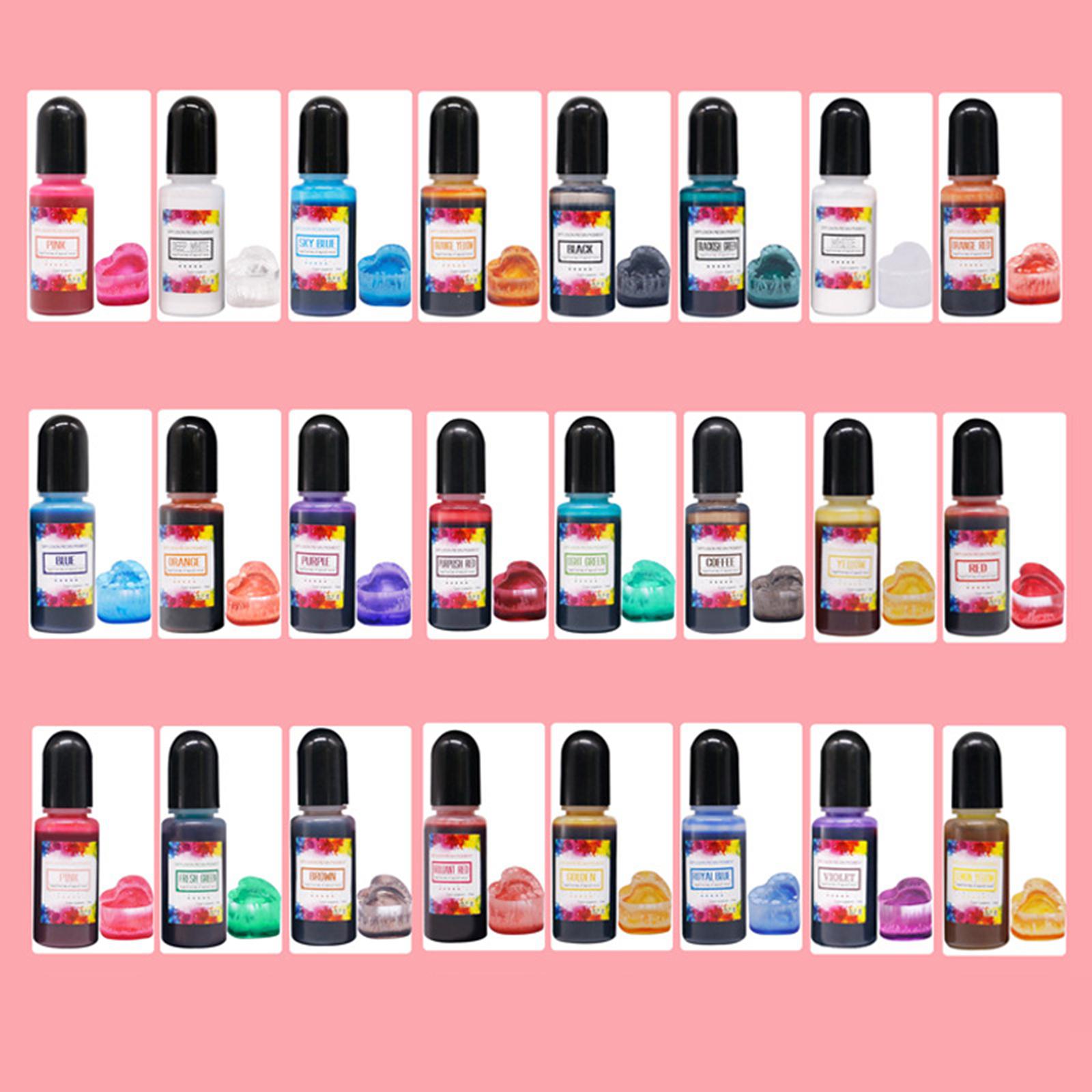 หมึกแอลกอฮอล์ 24 ชิ้น สีผสมเรซ - Resin Dye Alcohol บทวิจารณ์และราคา