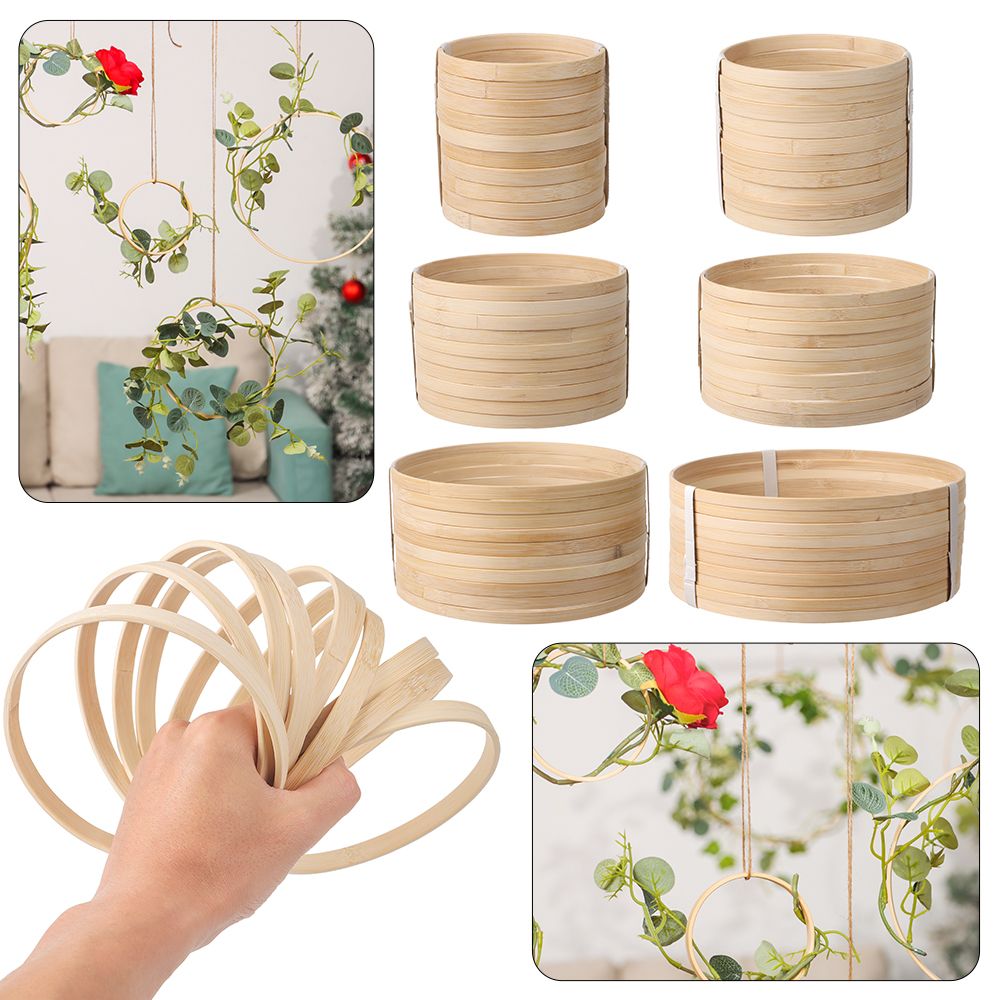 10ชิ้นแหวนไม้ไผ่ทรงกลม10/12/15 - Wood Ring Blank บทวิจารณ์และราคา