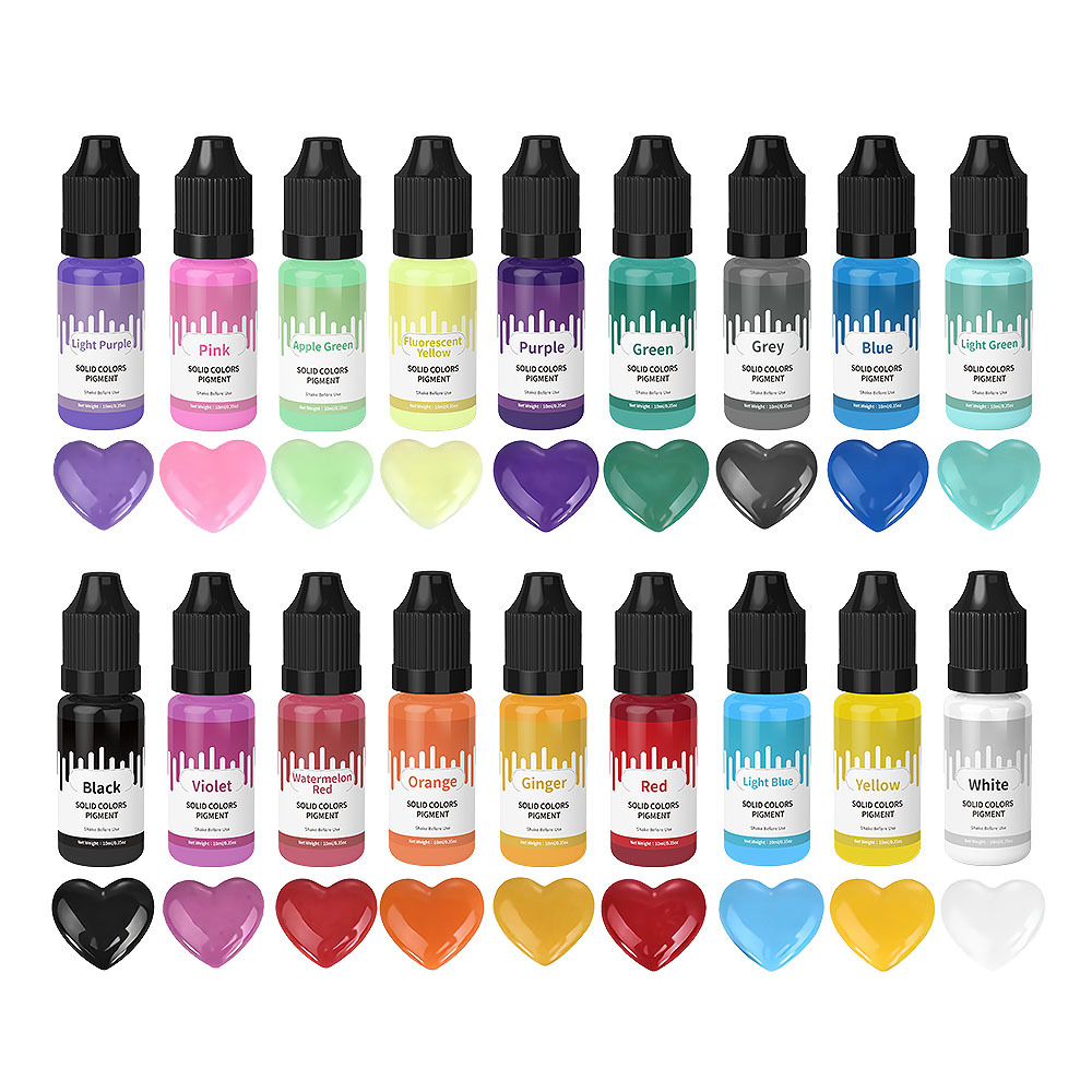 18 สี 10ml Macaron สีพาสเทลสีเ - Resin Pigment Set บทวิจารณ์และราคา