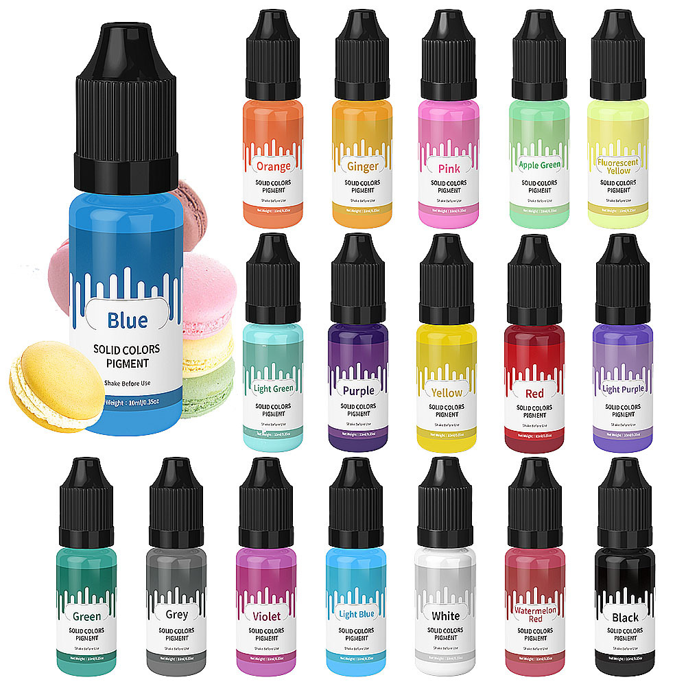 18 สี 10ml Macaron สีพาสเทลสีเ - Resin Pigment Set บทวิจารณ์และราคา