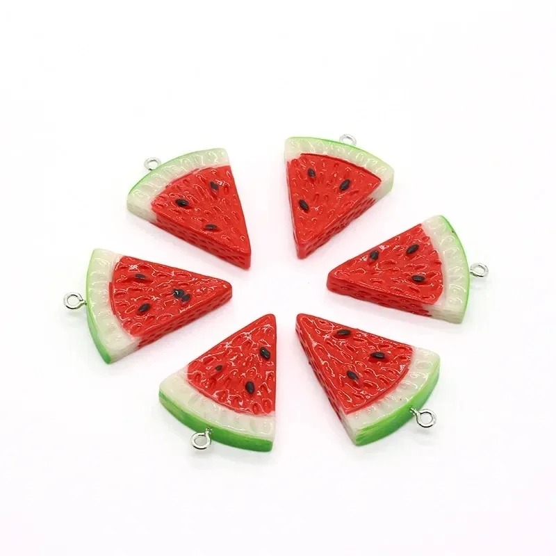 จี้เรซิ่นรูปแตงโมสามเหลี่ยมสอง - Resin Craft Projects บทวิจารณ์และราคา