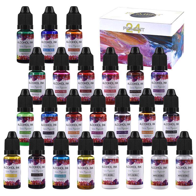 24สี/ชุด10Ml Resin Pigment Art - Resin Dye Alcohol บทวิจารณ์และราคา