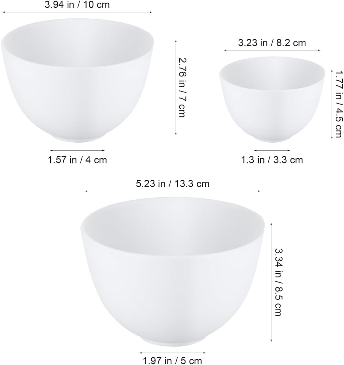 ชุดชามซิลิโคนสีขาว 3 ชิ้น/ชุด  - Mixing Cup Silicone บทวิจารณ์และราคา