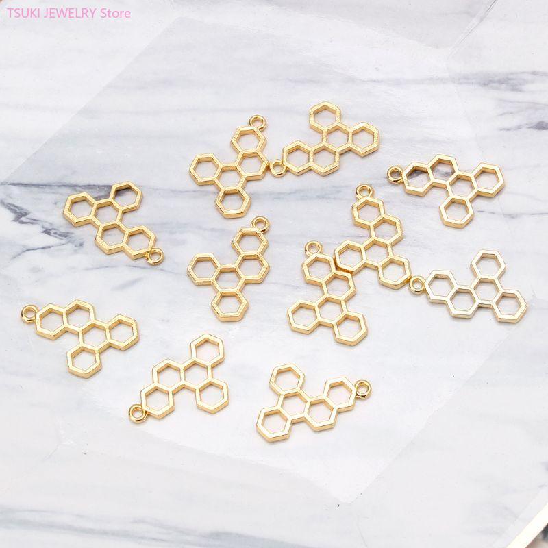 62KE 10x/ชุดGold Honeycombจี้B - Bezels Set Pendant บทวิจารณ์และราคา