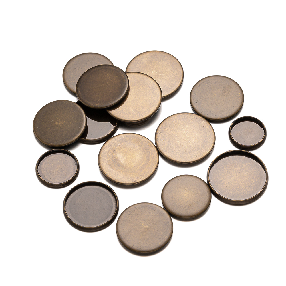 20ชิ้นถาดกลมแบนสีบรอนซ์โบราณขอ - Bezels Set Pendant บทวิจารณ์และราคา