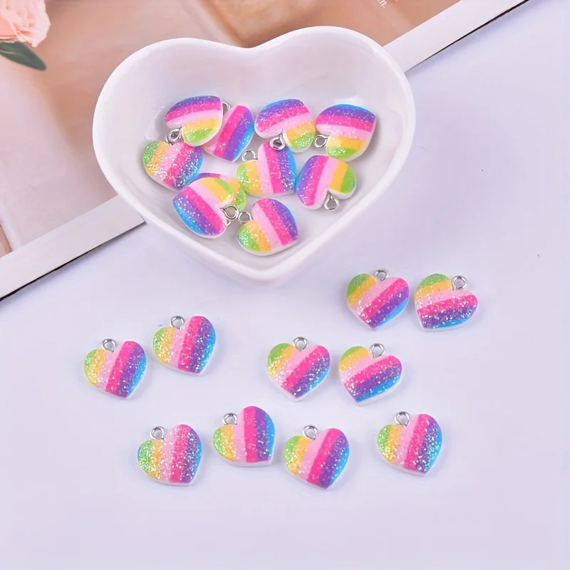 ชาร์มเรซิ่นรูปหัวใจหลากสี 10 ช - Resin Craft Projects บทวิจารณ์และราคา