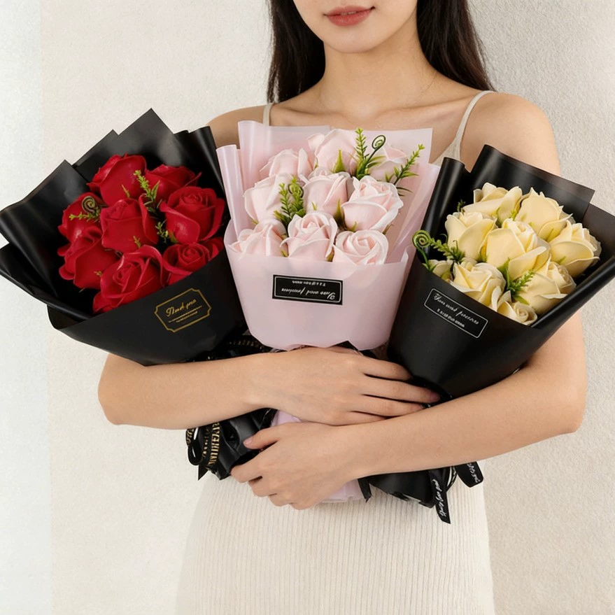 ช่อดอกกุหลาบสบู่ 9 ดอก ดอกไม้ป - Dried Flower Bulk บทวิจารณ์และราคา