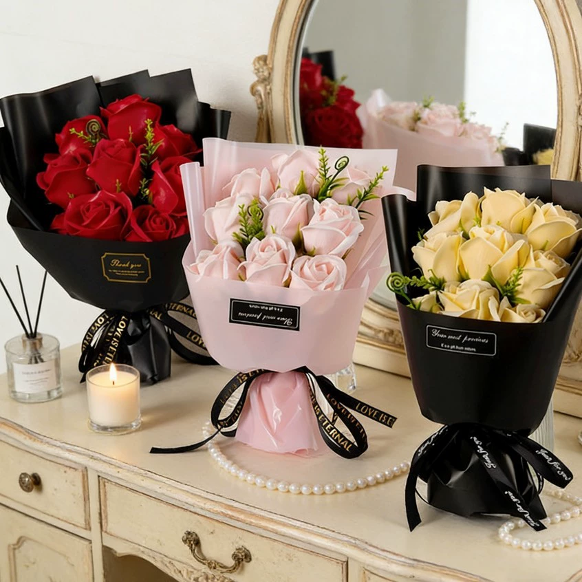 ช่อดอกกุหลาบสบู่ 9 ดอก ดอกไม้ป - Dried Flower Bulk บทวิจารณ์และราคา