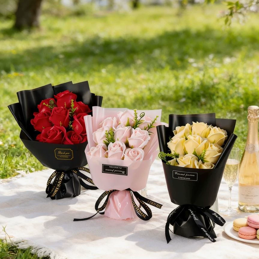 ช่อดอกกุหลาบสบู่ 9 ดอก ดอกไม้ป - Dried Flower Bulk บทวิจารณ์และราคา