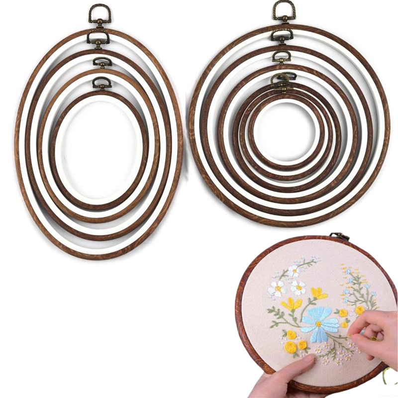 ชุดวงแหวนปักผ้าพลาสติก 10 ชิ้น - Wood Ring Blank บทวิจารณ์และราคา