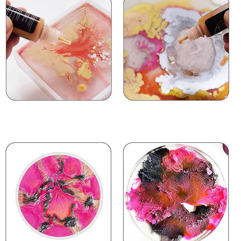 1 ชุด Art หมึกแอลกอฮอล์อีพ็อกซ - Resin Dye Alcohol บทวิจารณ์และราคา