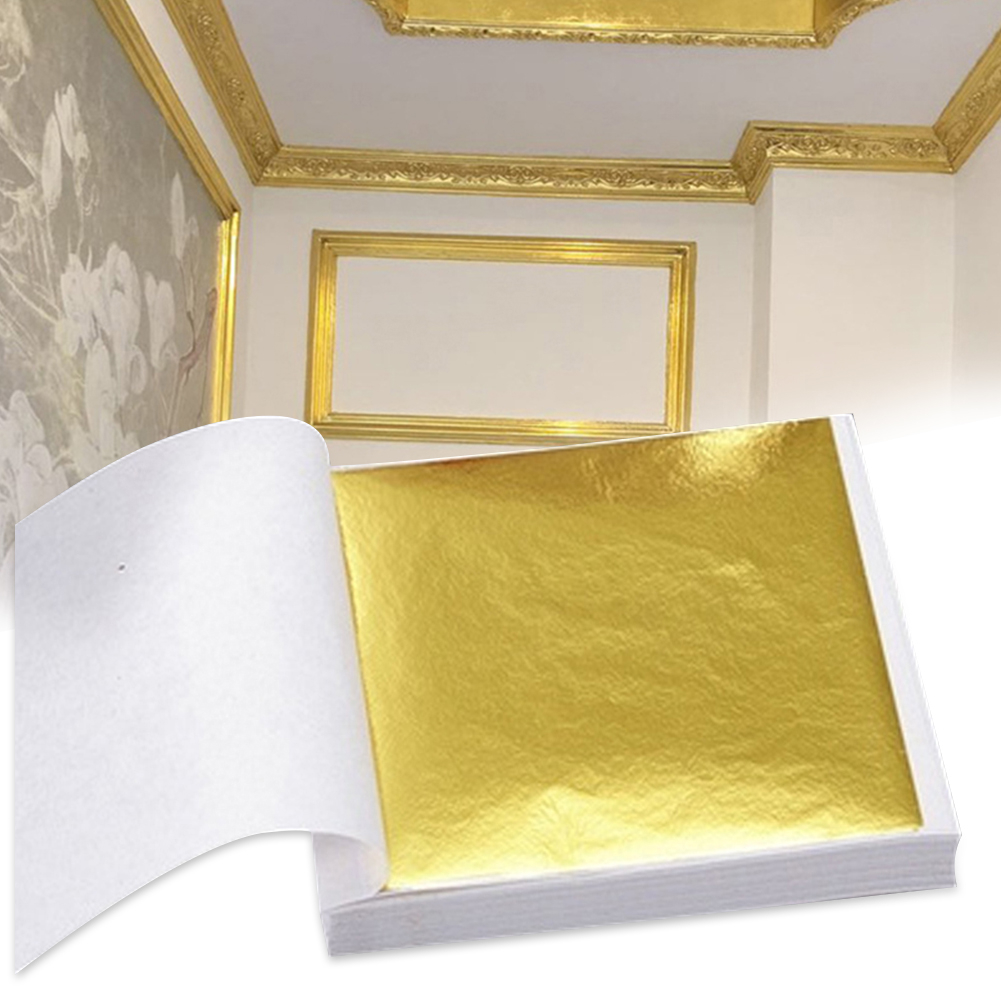100pcs Art CRAFT Design กระดาษ - Gold Foil Flakes บทวิจารณ์และราคา