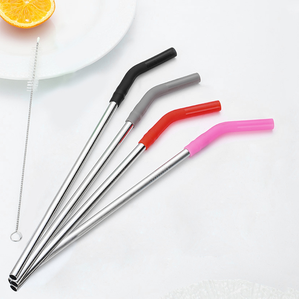หลอดดูดน้ำโลหะยาว 4 ชิ้นพร้อมป - Mixing Cup Silicone บทวิจารณ์และราคา