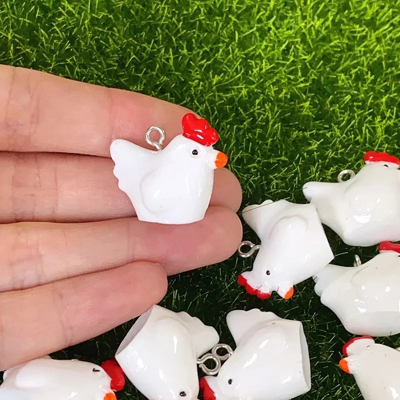 ชาร์มเรซิ่นรูปไก่ 3 มิติ น่ารั - Resin Craft Supplies บทวิจารณ์และราคา