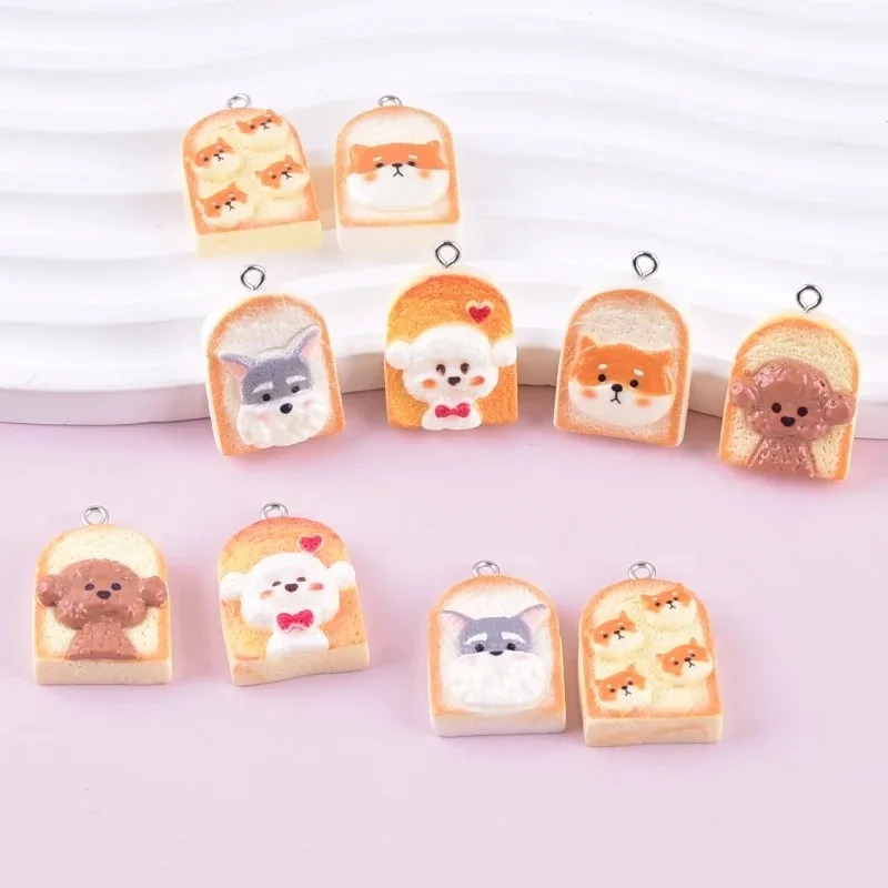 จี้เรซิ่นรูปสุนัขขนมปังปิ้งน่า - Resin Craft Material บทวิจารณ์และราคา