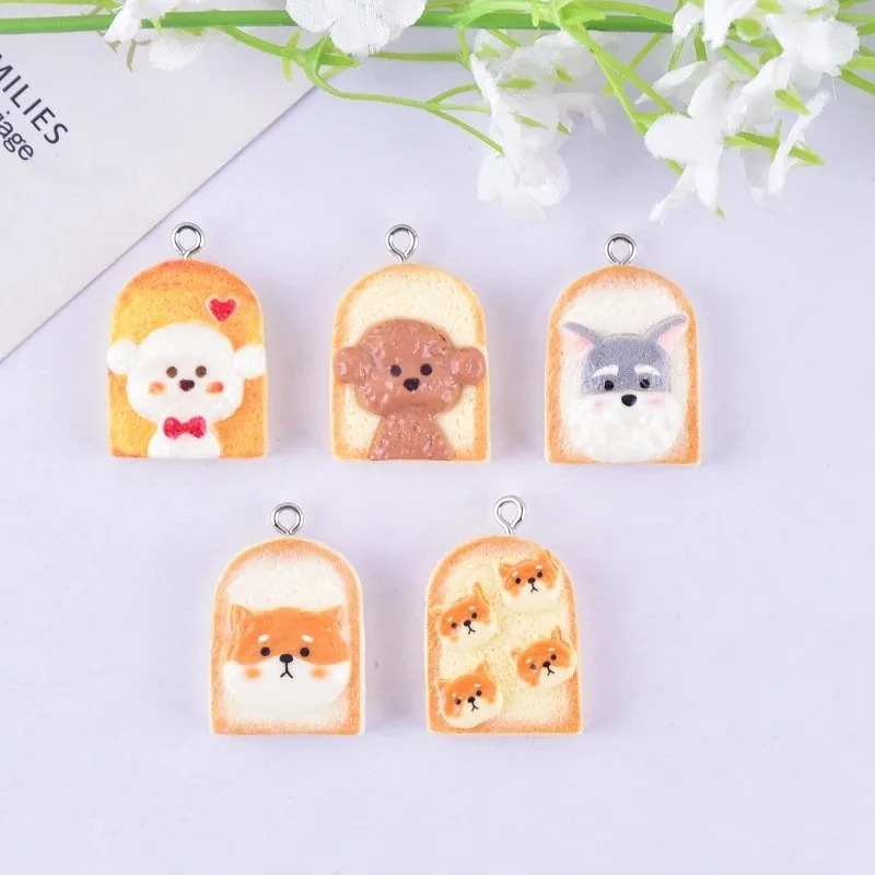จี้เรซิ่นรูปสุนัขขนมปังปิ้งน่า - Resin Craft Material บทวิจารณ์และราคา