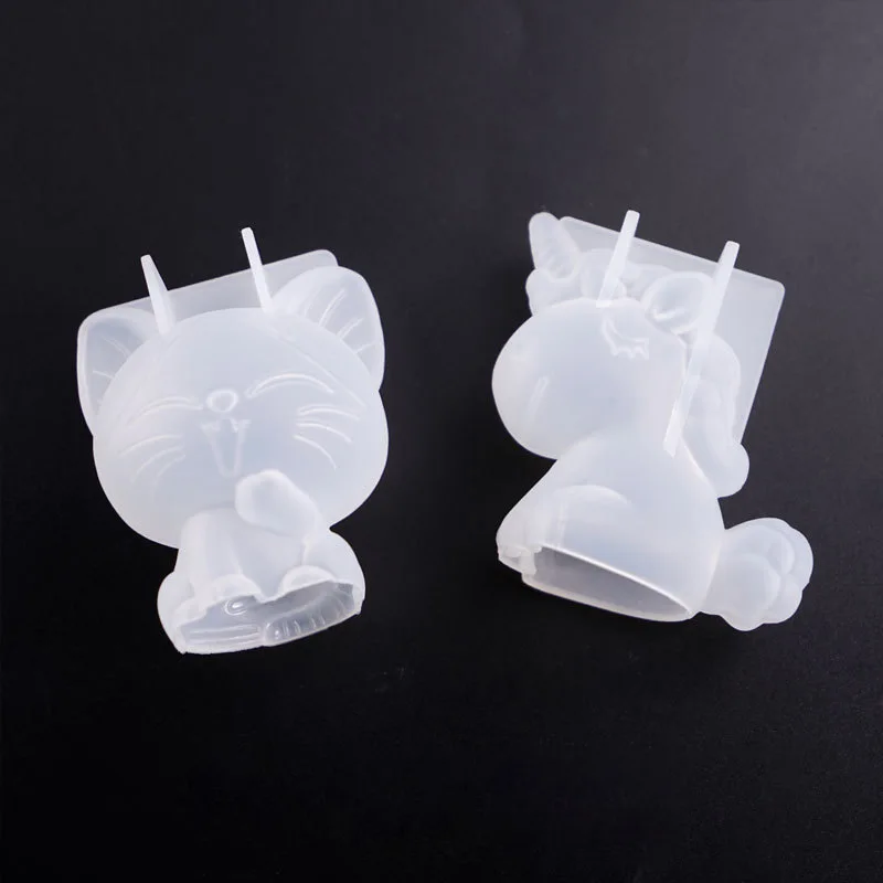 3D เรขาคณิตซิลิโคนยูนิคอร์นแมว - Resin Craft Material บทวิจารณ์และราคา