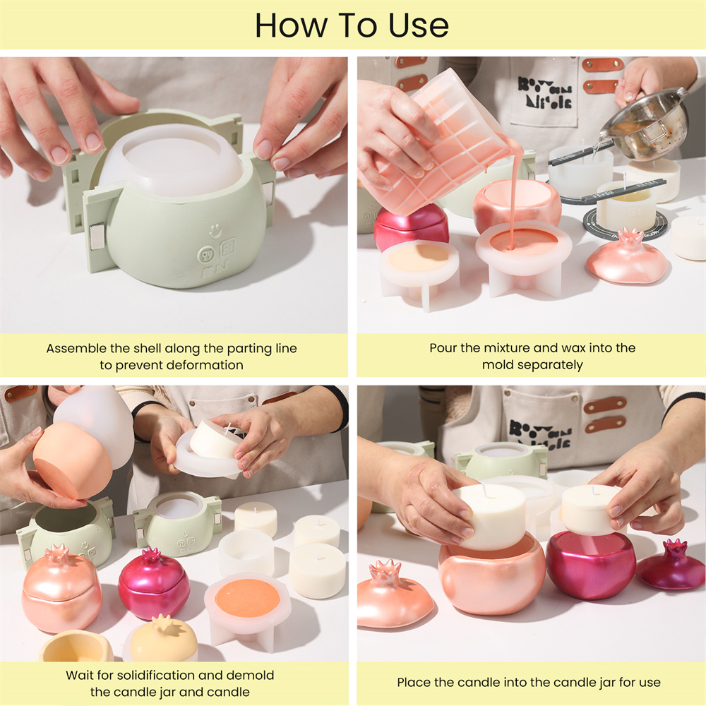 Nicole ทับทิมคอนกรีตเทียน Jar  - Serving Tray Mold บทวิจารณ์และราคา