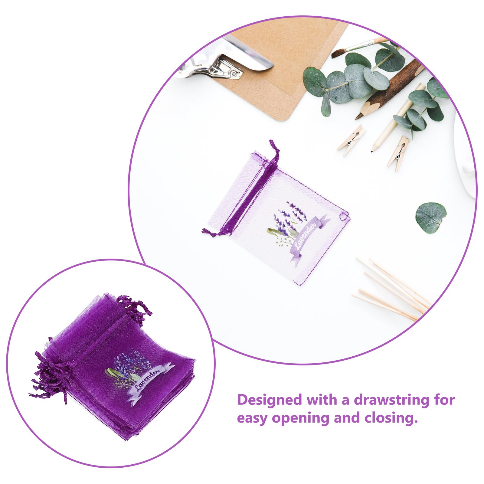 20 ชิ้นลาเวนเดอร์ซองผ้าพันคอกร - Dried Flower Bulk บทวิจารณ์และราคา