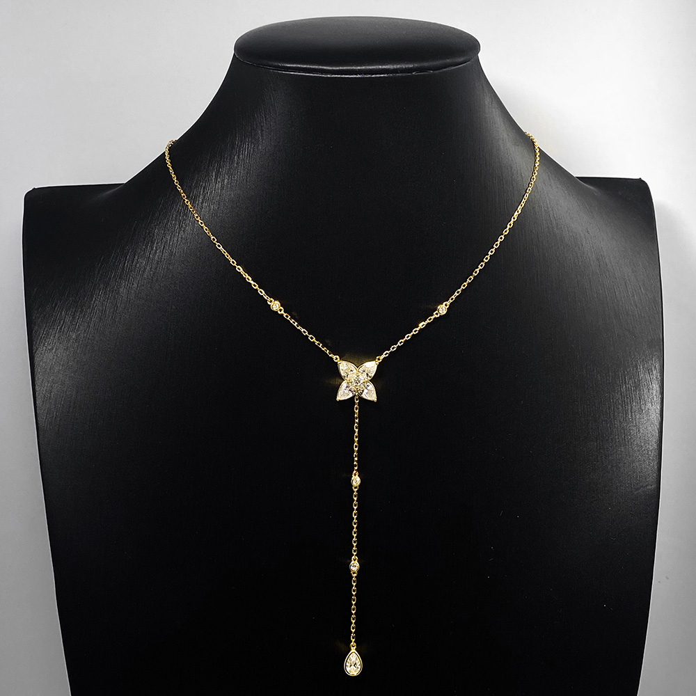 สร้อยคอจี้โมอิสซาไนต์ทรงกลม/ทร - Bezels Set Pendant บทวิจารณ์และราคา