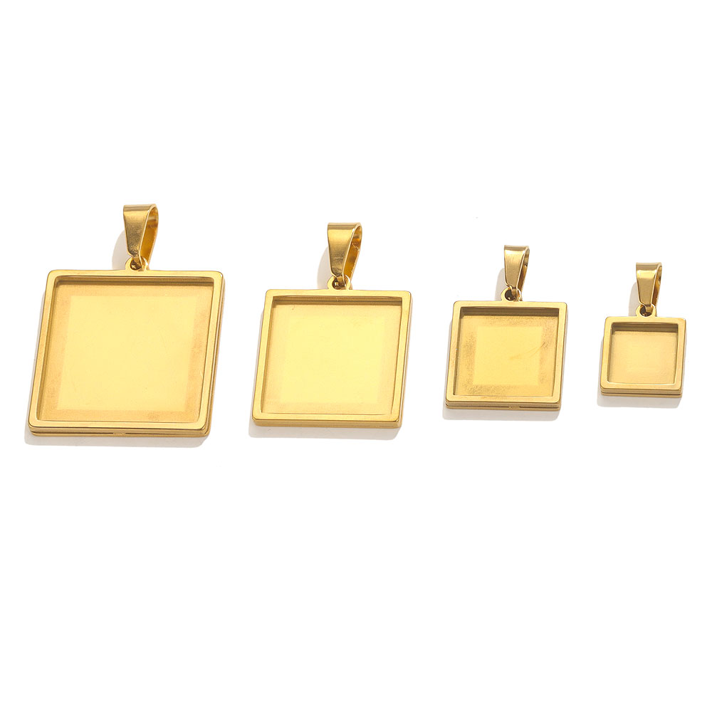 5ชิ้นถาดสแตนเลสสำหรับวางเครื่อ - Bezels Set Pendant บทวิจารณ์และราคา