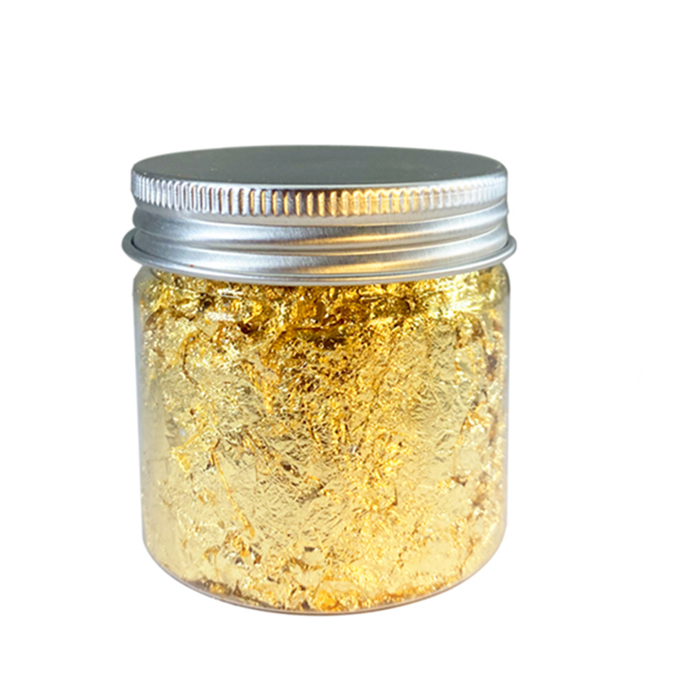 เลียนแบบทองคำสีกุหลาบเงินทองแด - Gold Foil Flakes บทวิจารณ์และราคา