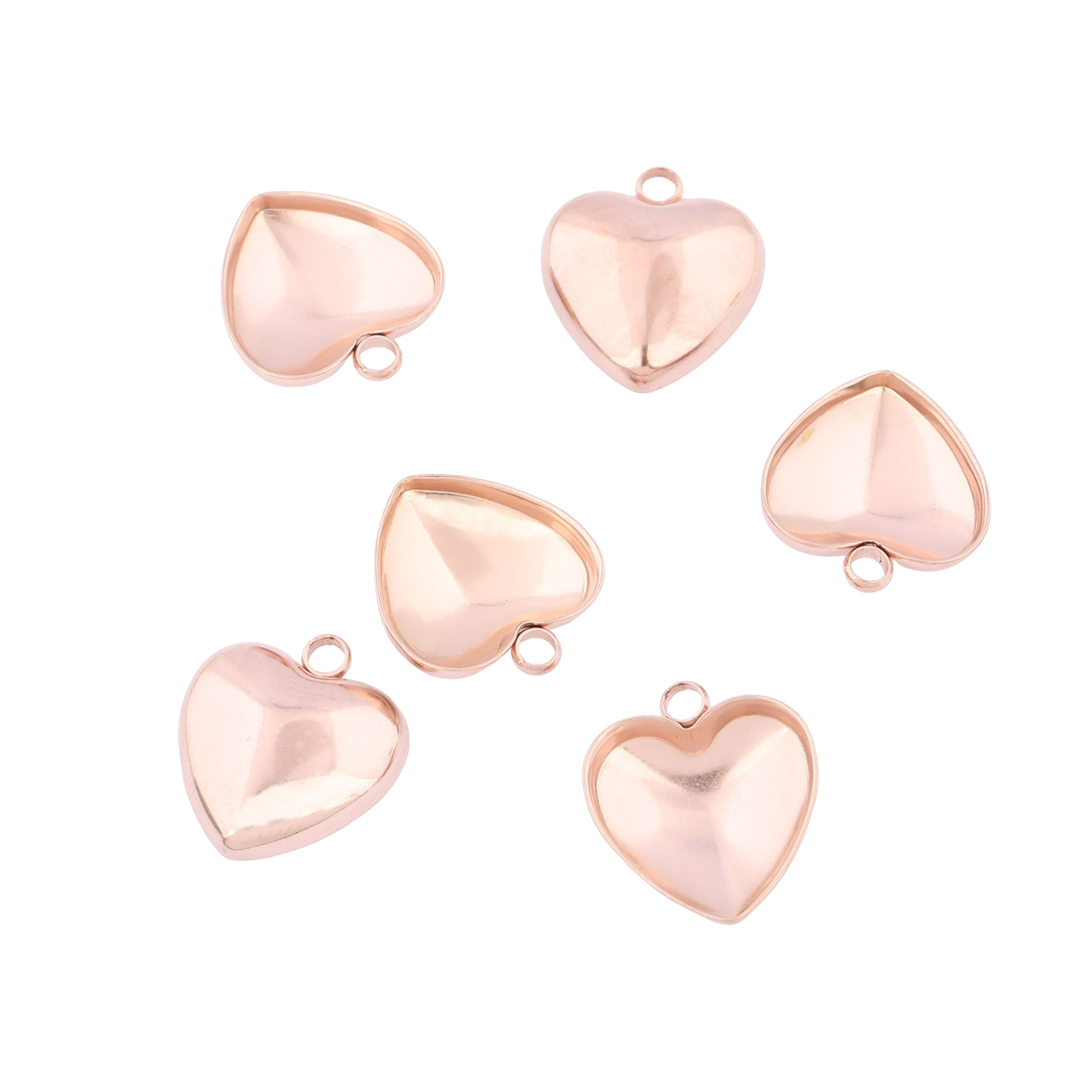 ถาดตัวเรือนจี้สแตนเลสสีโรสโกลด - Bezels Set Pendant บทวิจารณ์และราคา