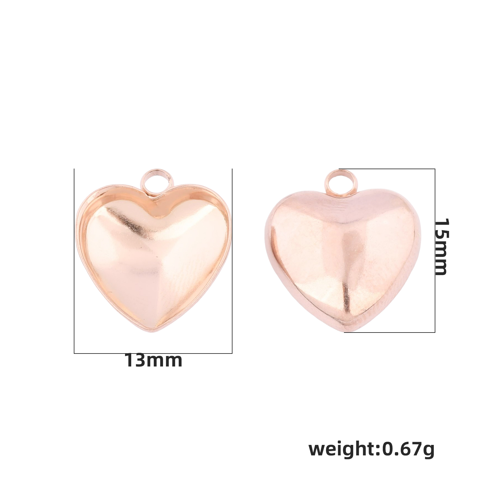 ถาดตัวเรือนจี้สแตนเลสสีโรสโกลด - Bezels Set Pendant บทวิจารณ์และราคา