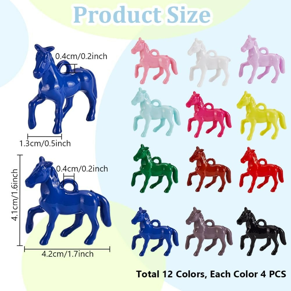 48pcs จี้อะคริลิคทึบแสง 12 สี  - Crafting Resin บทวิจารณ์และราคา
