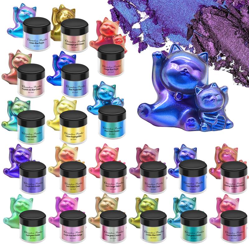 กิ้งก่าเรซินกระจก3g ผงไข่มุกเป - Resin Pigment Set บทวิจารณ์และราคา