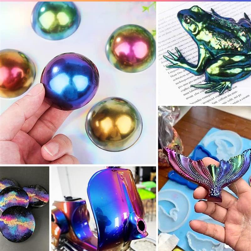กิ้งก่าเรซินกระจก3g ผงไข่มุกเป - Resin Pigment Set บทวิจารณ์และราคา