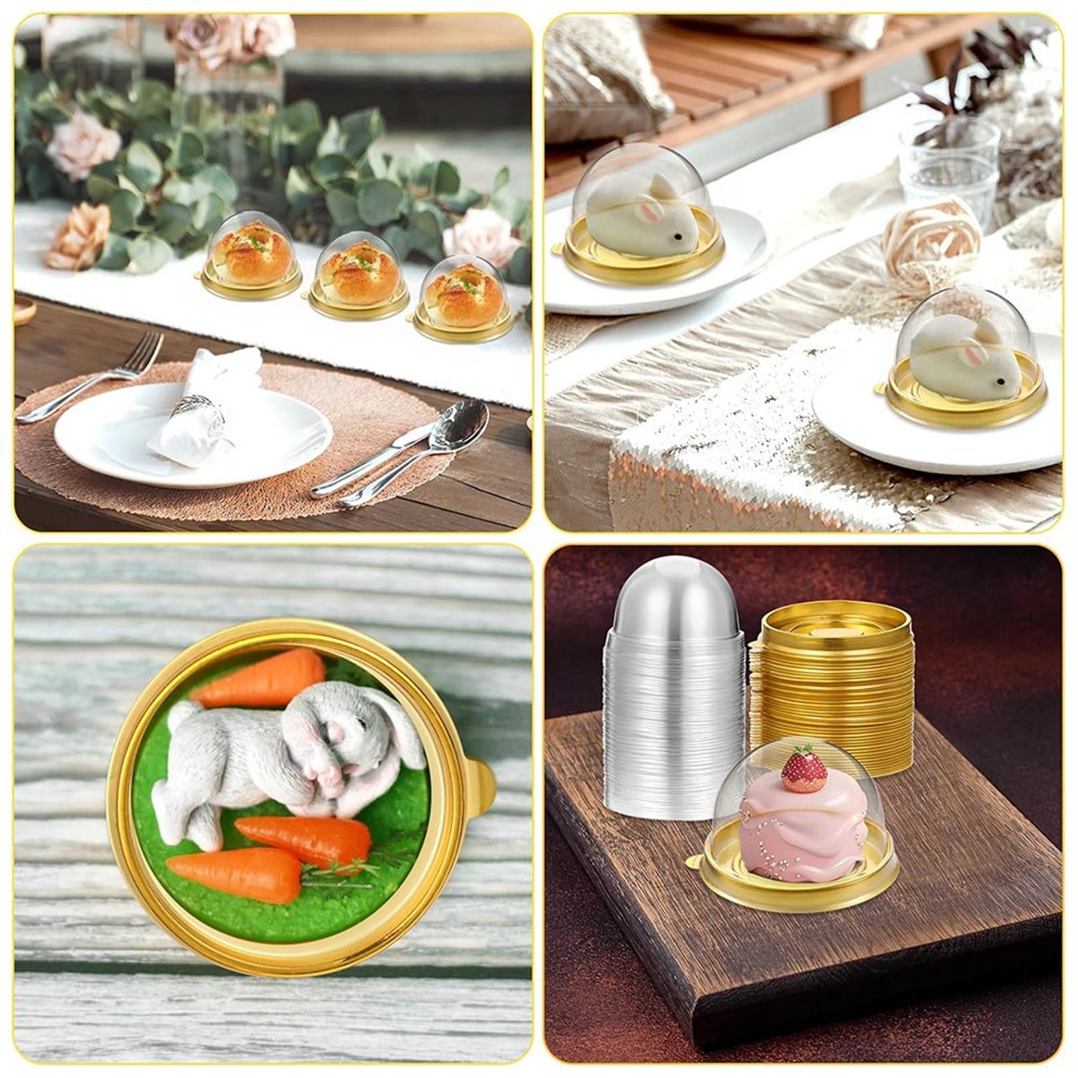 โดมใส่อาหารแบบใหม่พร้อมฝาปิด 2 - Dome Mold Clear บทวิจารณ์และราคา