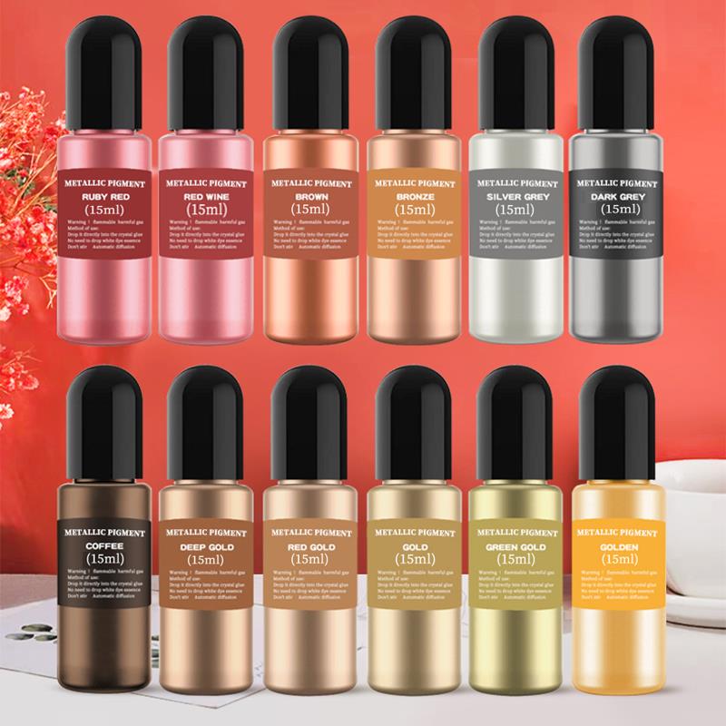 15มล. เม็ดสีโลหะเรซินแอลกอฮอล์ - Resin Dye Alcohol บทวิจารณ์และราคา
