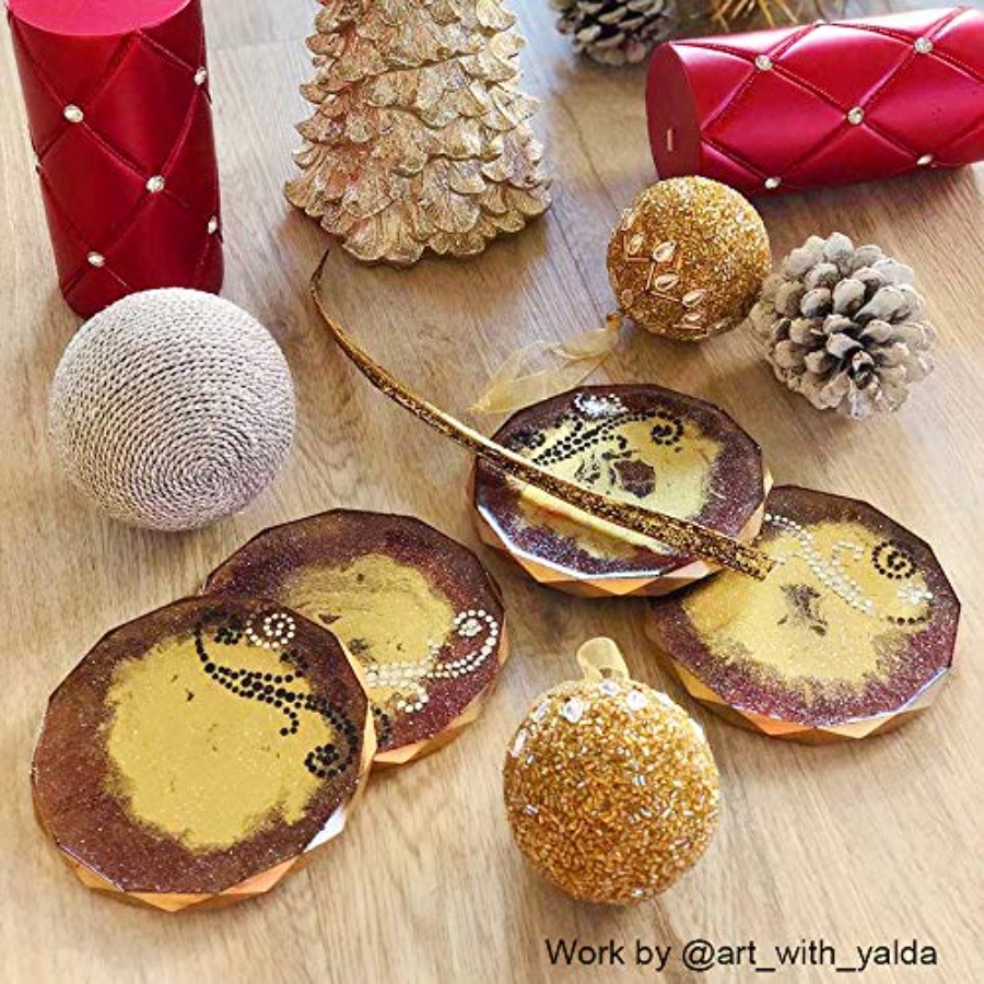 แม่พิมพ์รองแก้ว 4 ชิ้น - แม่พิ - Geode Mold Silicone บทวิจารณ์และราคา