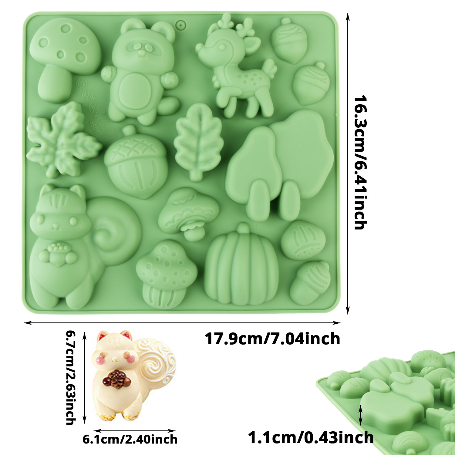 แม่พิมพ์เค้กซิลิโคนรูปสัตว์ 1  - Resin Craft Material บทวิจารณ์และราคา