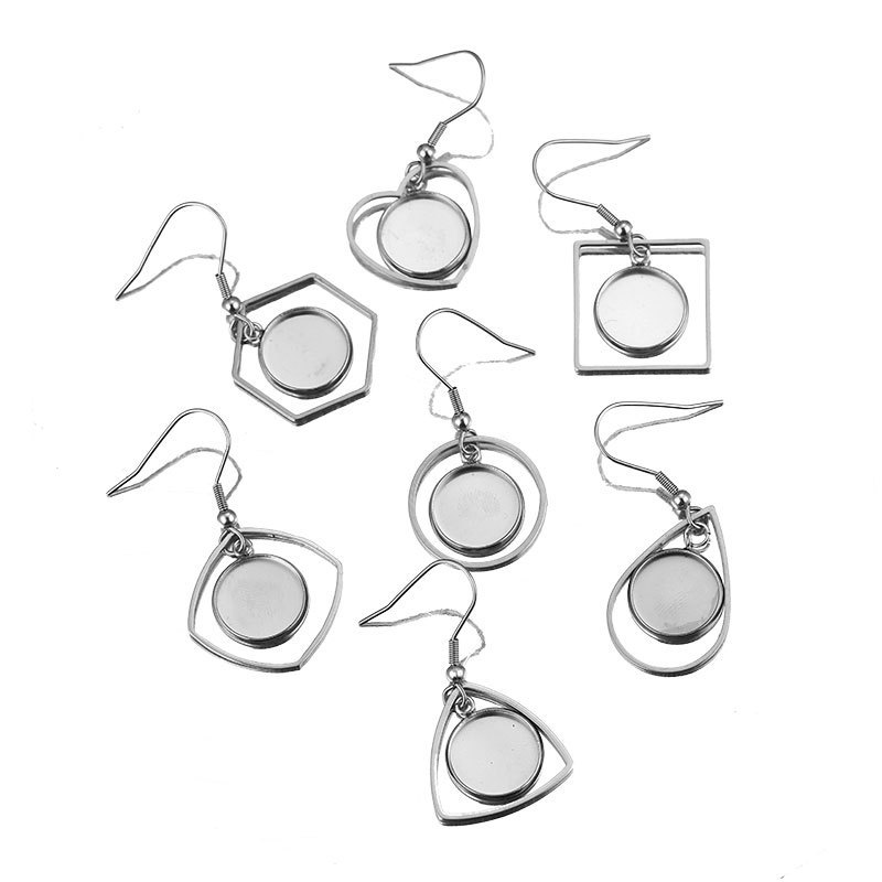 10 PC ถาดสแตนเลส BEZEL Cabocho - Bezels Set Pendant บทวิจารณ์และราคา